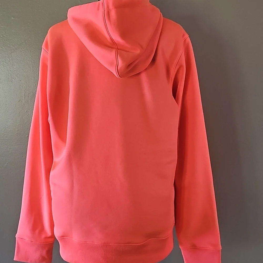 Under Armour Semi Fitted Large Logo Orange Pullover Sweatshirt Womens Size Large - Picture 3 of 14